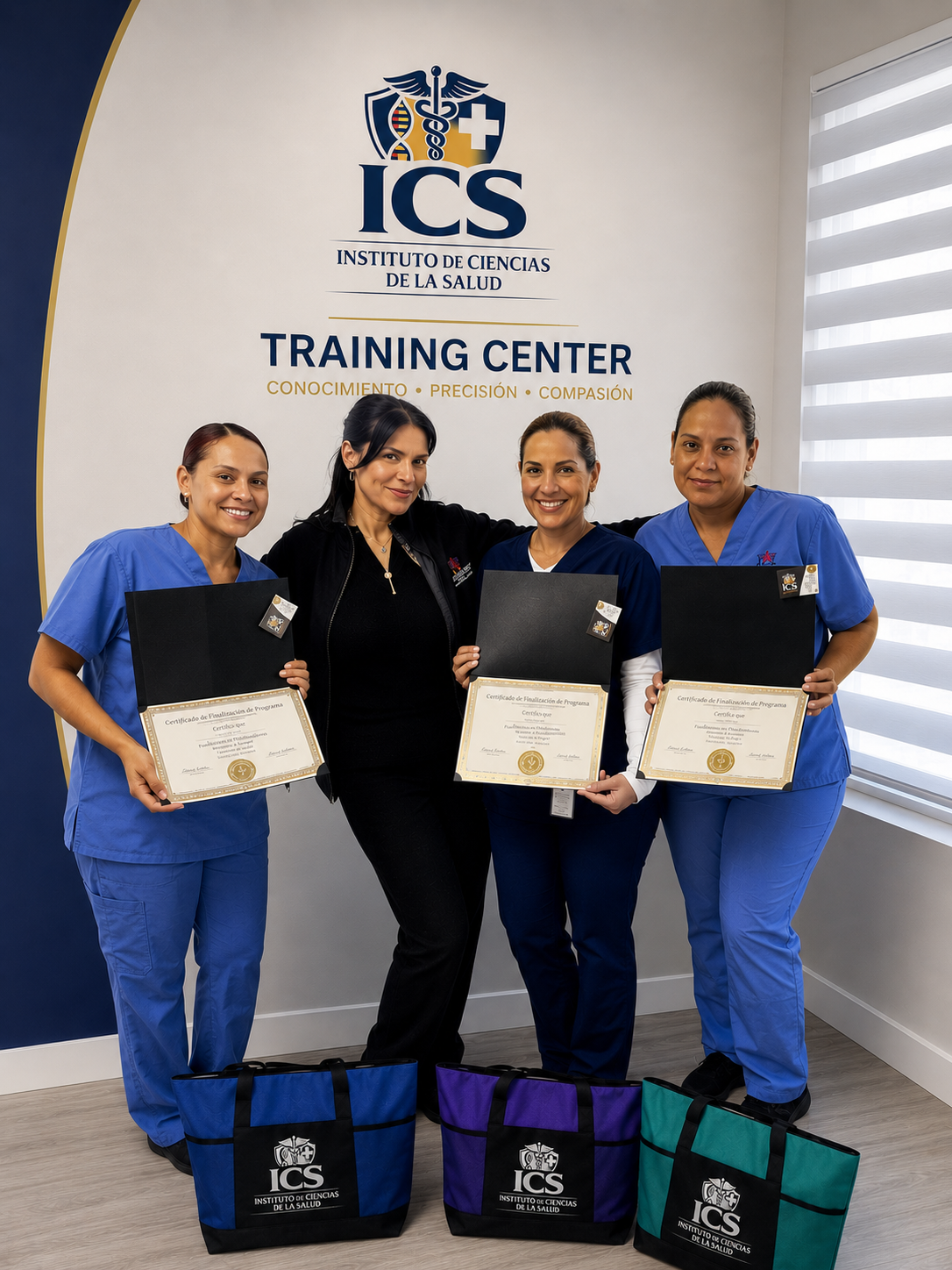 CRUZ Home Care CNA graduates with their certificates